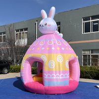 Cabine gonflable géante interactive de lapin de parc de divertissement de tente de maison de bande dessinée pour des événements