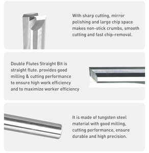 Molino de extremo de carburo de arcoíris de 2 flautas, fabricantes de brocas de enrutador recto CNC, molino de extremo recto recubierto de carburo DLC de 2 flautas - Product Image 6