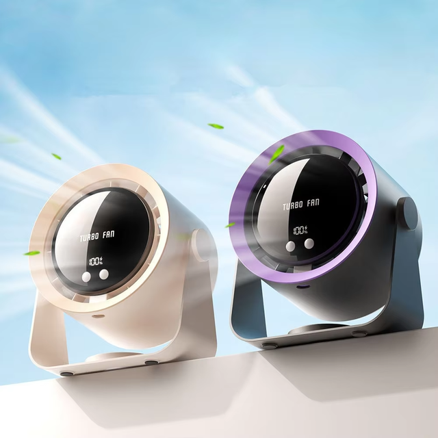 100 Speed High-speed Turbo Small Fan Desktop Fan USB Digital Display Wall Mounted Desktop Small Electric Fan