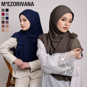 Hijab Lungo Quadrato in Voile di Cotone Morbido e Setoso, Traspirante, per Uso Quotidiano delle Donne Musulmane - Product Image 4