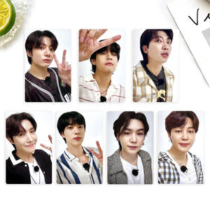 7 Unids/Set KPOP <span class=keywords><strong>JUNGKOOK</strong></span> TAEHYUNG 2017 WVS Ver Photocard JIMIN JIN RM SUGA Doble Cara Selfie Lomo Tarjetas Fans Colección Regalo - Product Image 1
