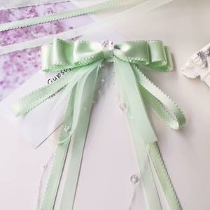 <span class=keywords><strong>Ruban</strong></span> à double vague en satin <span class=keywords><strong>de</strong></span> 4 cm, vente chaude, 50 yards, imprimé argenté, bord ondulé uni, polyester <span class=keywords><strong>et</strong></span> coton, accessoires pour cheveux - Product Image 5