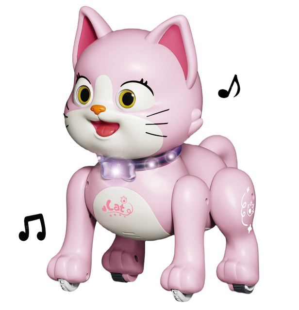 Best-Selling 2.4g New Robot Dog Intelligent Interactive Pet Cat Remote Control Sound and Light Simulation Children'S Toys