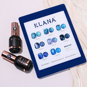 KLANA 15ML Gel UV Transparent Magnétique Effet Gelée Estival Brillant Anti-Jaunissement Bleu Océan Kit de Gel UV pour Salon de Manucure et Débutants DIY - Product Image 2