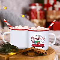 Tasses en émail coloré de qualité alimentaire de 350ml tasses à café en métal mignonnes pour le camping en plein air randonnée sac à dos et idée cadeau de remise des diplômes