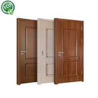 Porte de chambre à coucher en bois massif moderne, imperméable, pré-montée, pour villa/hôtel, surface finie