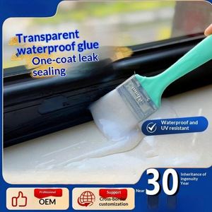 4kg Bucket Small Pack Transparent <b>Waterproof</b> Glue Customizable Eco-Friendly Polymer Liquid Coating for Wall/Roof/Bathroom - Product Image 2