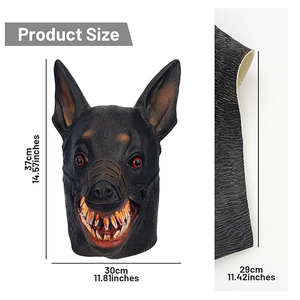 Máscara de Cabeza de Perro Zombi Aterrador al por Mayor, Accesorios de Disfraz de Terror, Cabeza de Animal Realista, Máscaras de Fiesta de Disfraces de Halloween - Product Image 5