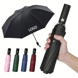 Wholesale UV Sun <b>Umbrella</b> With Logo Custom Windproof Portable Folding Mini <b>Automatic</b> <b>Umbrellas</b> With Pouch - Product Image 2