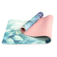 Ecológico logotipo personalizado precio bajo al por mayor Pilates Mat antideslizante Fitness ejercicio TPE Yoga Mat alta densidad grueso Extra grueso
