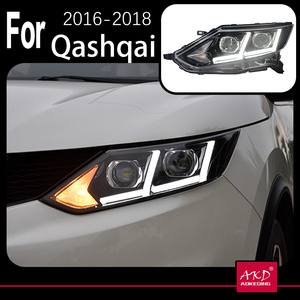 Fari AKD per Nissan Qashqai 2016-2017, Luci LED DRL, Fari Bi-Xenon, Luci <span class=keywords><strong>Fendinebbia</strong></span>, Occhi d'Angelo - Product Image 2