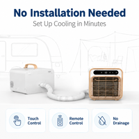 Climatiseur mobile portable de type split 1m 5000 BTU AC 220V avec tuyau de raccordement, sans installation requise, économe en énergie, sans drainage