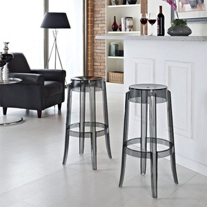 <span class=keywords><strong>Tabouret</strong></span> <span class=keywords><strong>de</strong></span> <span class=keywords><strong>bar</strong></span> haut empilable en résine plastique moderne, 75 cm, transparent, en acrylique <span class=keywords><strong>Ghost</strong></span>, pour usine et usages professionnels - Product Image 3