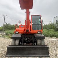 Excavatrice sur pneus d'occasion Doosan DH150W-7, excavatrice sur pneus d'origine coréenne Doosan DH150W-7 de 15 tonnes