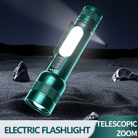 Helius nouvelle vente chaude P50 lampe torche à haute intensité en aluminium à mise au point variable COB Camping lumière de travail lampe de poche LED Rechargeable
