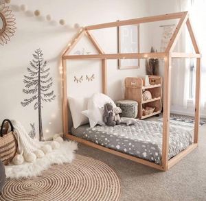 Cama Infantil Moderna y Elegante de Madera Maciza con Diseño de Casa de Árbol, Estilo <span class=keywords><strong>Bed</strong></span> and <span class=keywords><strong>Breakfast</strong></span>, Muebles Creativos de Tatami - Product Image 3