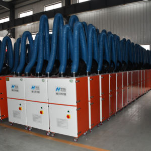 高品質のダブル/シングルアーム取り外し可能な工業用煙除去装置、溶接煙塵抽出器 - Product Image 1