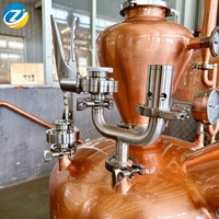 ZJ 100L Compact Type Rouge Cuivre Pot Direct à Reflux Plaques Colonne Distillateur pour Whisky Brandy Vin