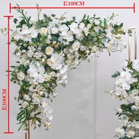 Fleurs artificielles modernes en soie, roses blanches, orchidées papillon, boules, décoration de centre de table de mariage, haute qualité, durable, événement