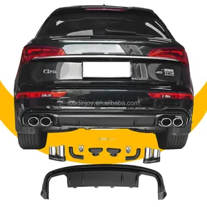 2018-2022 Body Kits For Audi Q5 Rear Diffuser Upgrade To SQ5 With Tail Pipe Gross Black