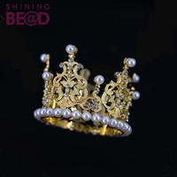 2025 vente chaude anniversaire gâteau Topper décoration alliage couronne gâteau décoration bébé fête d'anniversaire fleur diadème or/argent