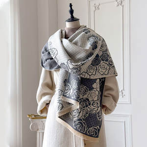 Écharpes d'Hiver Chaudes et Épaisses en Cachemire de Haute Qualité pour Femme, Châle Pashmina de Luxe Imprimé en Laine Double Face - Product Image 3