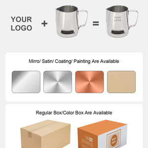 Kendi susu Barista, peralatan 12/20/34 oz teko susu kustom baja tahan karat dengan Strip suhu - Product Image 6