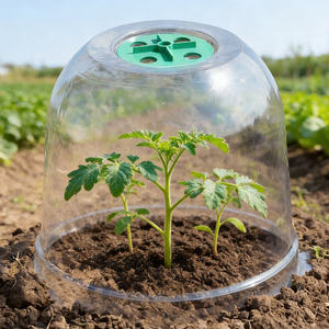 Durable Plastic Gardening <strong>Pot</strong> Container Clear Plant Nursery <strong>Pots</strong> with Humidity Dome for Seedlings <strong>Vegetables</strong> Succulents Cuttings - Product Image 1