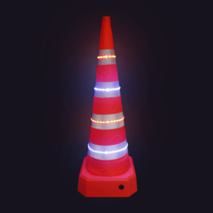 Cono <span class=keywords><strong>Stradale</strong></span> Retrattile LED con Allarme Anti-Collisione, 36 Pollici, Impermeabile, per Emergenze Stradali/Costruzioni - Product Image 1