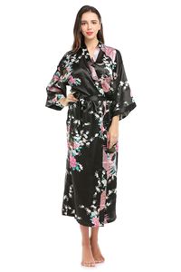 Kimono de seda de manga larga para <span class=keywords><strong>mujer</strong></span>, con estampado Floral vestido de novia, venta al por mayor - Product Image 2