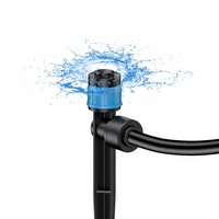 30 émetteurs d'irrigation goutte à goutte en polyéthylène (PE) à branchement rapide, réglables à 360 degrés, avec piquet de 1/4 pouce