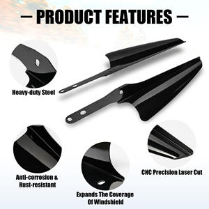 Déflecteurs de vent universels pour fourche avant, compatibles avec la plupart des motos <span class=keywords><strong>Harley</strong></span> <span class=keywords><strong>Davidson</strong></span> Touring - Compatibles avec Street Glide - Product Image 4