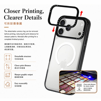 Coque de téléphone magnétique transparente avec anneau de caméra détachable, logo OEM, pour iPhone 18 17 Pro Max, étui de téléphone 2-en-1 magnétique avec impression personnalisée
