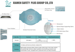 <span class=keywords><strong>Respirator</strong></span> Sekali Pakai <span class=keywords><strong>FFP3</strong></span> <span class=keywords><strong>NR</strong></span> D Perlindungan Tinggi Anti-Debu Masker Pengaman untuk Penggunaan Industri - Product Image 3