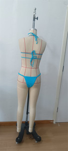 Sexy Bikini con <span class=keywords><strong>Paillettes</strong></span> a Stella Marina 2026 da Donna, Set Costumi da Bagno con Fascia Incrociata e Push-up, Perizoma Scavato, per Spiaggia - Product Image 5