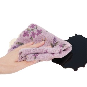 Lilac Printed Cleaning Cloth 30x30cm Rectangle Absorbent Kitchen Rag For Table And Dishwashing - Product Image 1