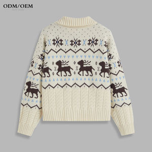 Proveedor de Suéteres para Mujer, Suéter Personalizado de Algodón de Alta Calidad, Cárdigan Corto Elegante de Manga Larga Tejido para Mujer - Product Image 6