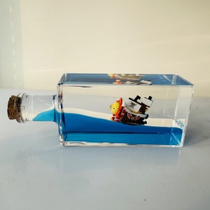 Barco pirata en una botella Barco en una caja Thousand Sunny Drift Bottle Liquid Wave Pirate Ship Decor - Product Image 5