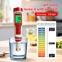 4 In 1 Puur Water Ph/Tds/Ec/Temp Meter Multifunctionele Vruchtensap Ph Detector Tds Ec Tester Hydrocultuur Waterkwaliteit Analysator