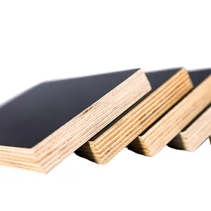 18mm Poplar Core Black Color Film Faced Building Wood Shuttering Plywood For Construction
