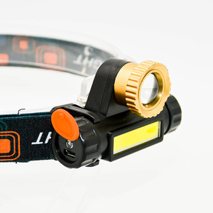 Lampe frontale XPE COB rechargeable 2000mAh, luminosité réglable, éclairage pour la conduite en extérieur - Product Image 1