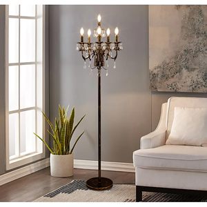 Lámpara de Pie de Cristal Artística para Sala de Estar y Dormitorio, Estilo Nórdico HM-F-005 - Product Image 1