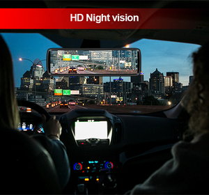 Miroir Auto DVR enregistreur vidéo à double objectif écran tactile Full HD 1080P enregistreur de caméras de voiture avec caméra de recul - Product Image 5