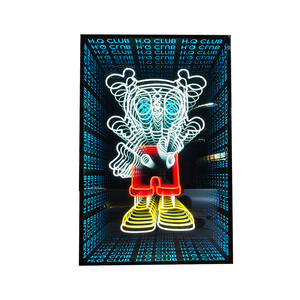 Custom Hot Sale Wall-Mounted 3D RGB Color Tunnel Mirror Sign, Infinity Mirror Outdoor Decor - Product Image 5
