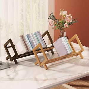Estante de almacenamiento de escritorio, pequeño estante decorativo para la sala de estar del hogar, soporte para libros de varias capas y estante de almacenamiento para escritorio de oficina. - Product Image 2