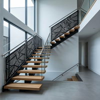 Rampe de balcon en aluminium thermolaqué, balustrade de terrasse extérieure, main courante sur mesure, clôture de villa moderne, installation facile, antirouille