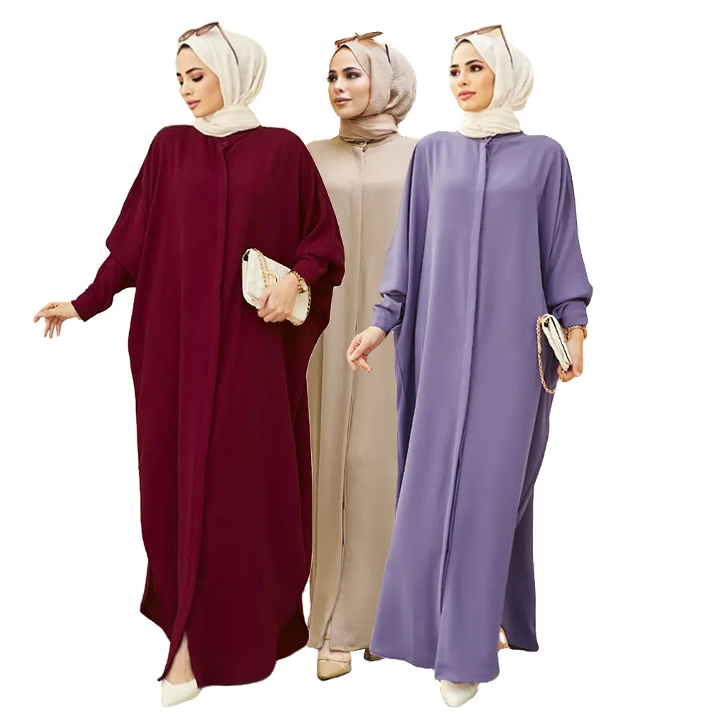 Yibaoli approvisionnement en usine robes longues bien faites pour femmes modeste abaya fermée dubai papillon islamique