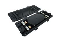 Caja de Empalme Horizontal de Fibra Óptica 2 Entradas 2 Salidas |   Caja de Empalmes Impermeable en Línea para Red FTTX, Caja de Empalmes para Cable Óptico de 24 Núcleos