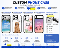 Coque de téléphone rigide transparente en PC personnalisée avec impression de Noël (Père Noël et sapin) pour iPhone 16 17 18 Pro Max, compatible OEM ODM, vente en gros