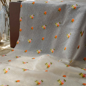 Phụ nữ trẻ em Dresses màu vàng đồ họa hoa vải nhà thiết kế Polyester kim loại thổ cẩm Jacquard vải - Product Image 2